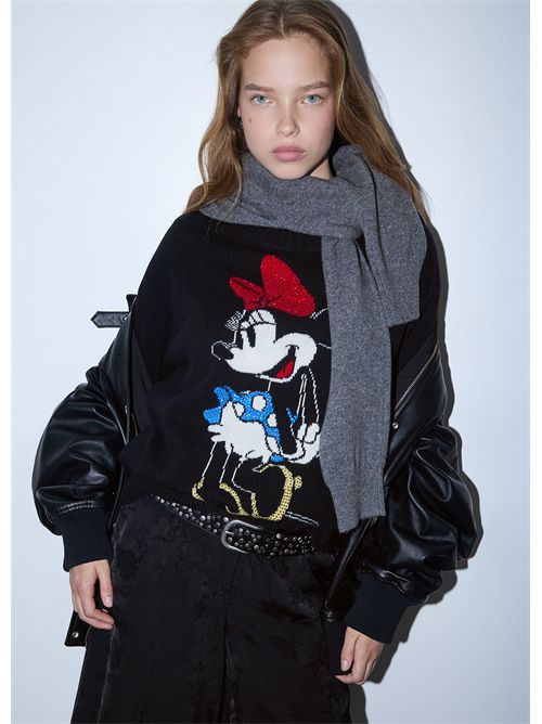 Maglia jacquard in lana Mrs Mouse LIU JO | WF6455MS009/L9455